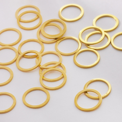 Srebrna zawieszka- łącznik k&oacute;łko AG925 złoty 13,5mm