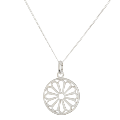 Zawieszka ażurowa kwiatek AG925 17mm