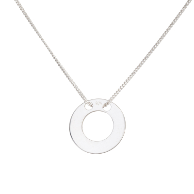 Srebrna blaszka celebrytka kółko AG925 14mm