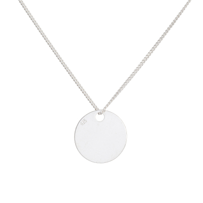 Srebrna blaszka celebrytka kółko AG925 12mm AG925