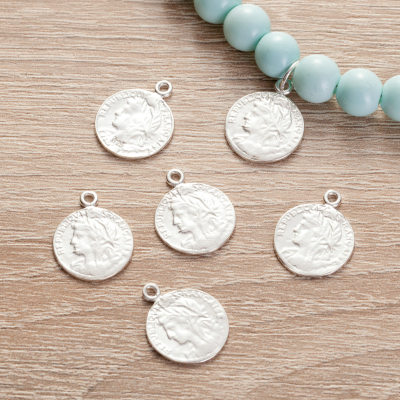 Srebrna zawieszka moneta AG925 14mm