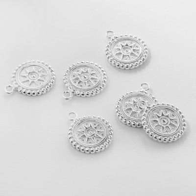 Srebrna zawieszka znak słońca AG925 13mm