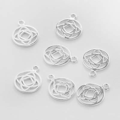Srebrna zawieszka ażurowe koło AG925 11mm