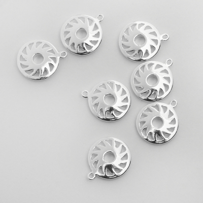 Srebrna zawieszka słoneczko w kółku AG925 13mm