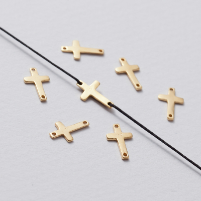 Rozgałęźnik mini krzyżyk AG925 złoty 11mm