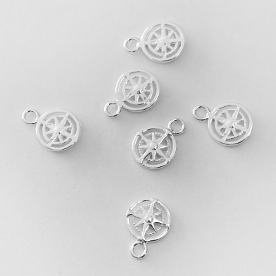 Srebrna zawieszka róża wiatrów AG925 9mm