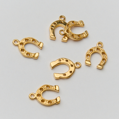 Srebrna zawieszka podkowa AG925 pozłacana 12,5mm