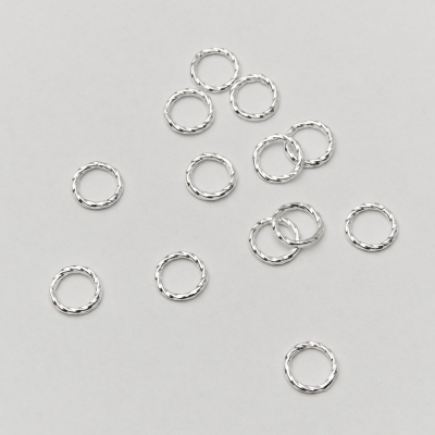 Srebrne kółko ozdobne skręcane AG925 7x1mm