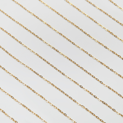 Łańcuszek forza owal płaski ze stali szlachetnej w kolorze złotym 2,3x1,3mm