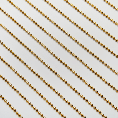 Łańcuszek bulion kulki ze stali szlachetnej w kolorze złotym 3mm