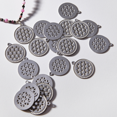 Zawieszka ze stali kwiat życia 18,5mm