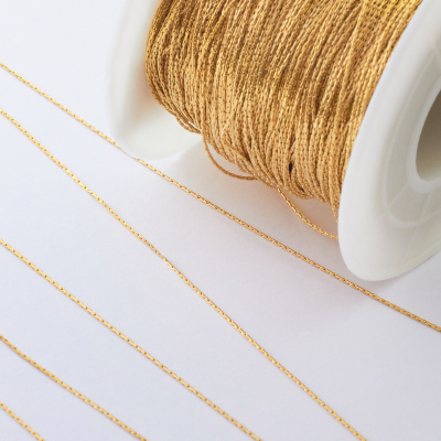 Łańcuch ze stali szlachetnej linka w kolorze złotym 0,6mm