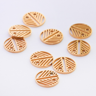 Mini zawieszka ze stali celebrytka kółko wycinane 8,5mm