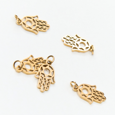 Mini zawieszka ze stali ręka Fatimy 13mm