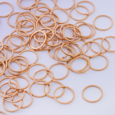 Baza geometryczna ze stali szlachetnej koło w kolorze złotym 12mm