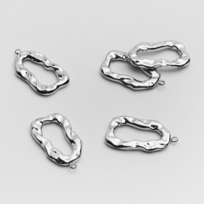 Zawieszka ze stali nieregularny owal 23mm