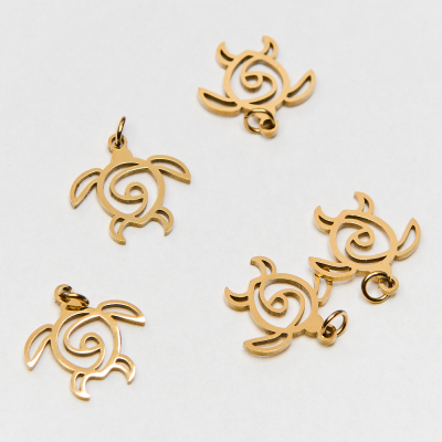 Mini zawieszka ze stali żółwik 12,5mm