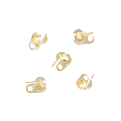 Łapaczki końcówki jabłuszka boczne 10x6mm light gold