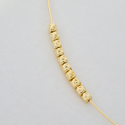 Przekładka walec gnieciony z mosiądzu w kolorze złotym 4mm