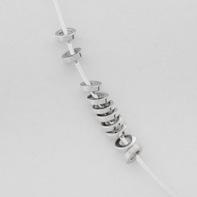 Przekładka pierścień z mosiądzu w kolorze srebrnym 4x1mm