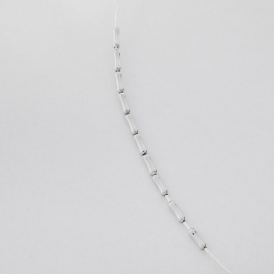 Przekładka słupek wklęsły z mosiądzu w kolorze srebrnym 7x2,5mm