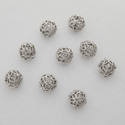 Kulki ażurowe z mosiądzu 7,5mm