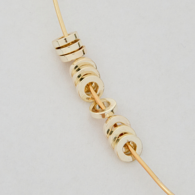 Przekładka oponka gładka z mosiądzu w kolorze złotym 6x1,5mm