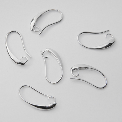 Bigle otwarte łezki z mosiądzu w kolorze srebrnym 19mm