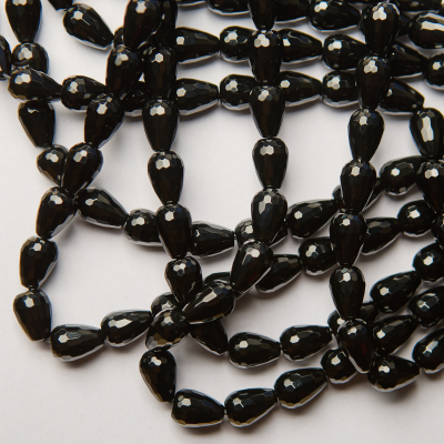 Onyks łezka fasetowana 10x14mm