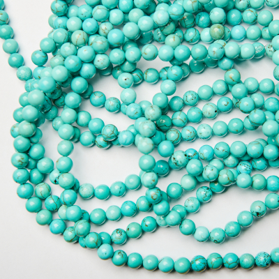 Howlit turkusowy kulka gładka 8,5mm