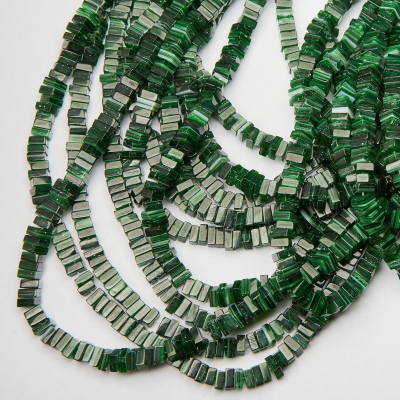 Koraliki millefiori kostka płaska 6x2,5mm