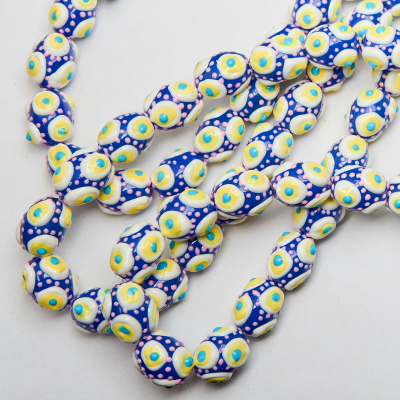 Koraliki lampwork oliwka 16x12mm
