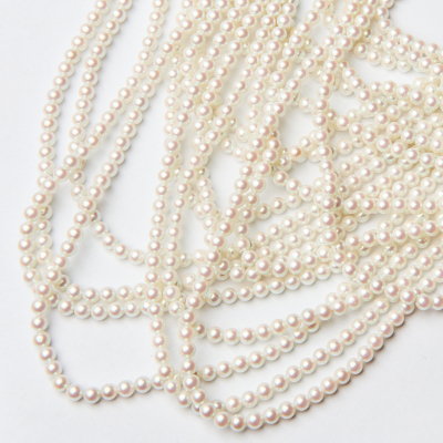 Perły seashell kulka gładka akoya opalizujące 4mm