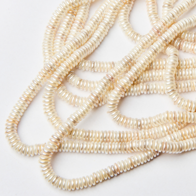 Perły seashell krążek 6x2mm