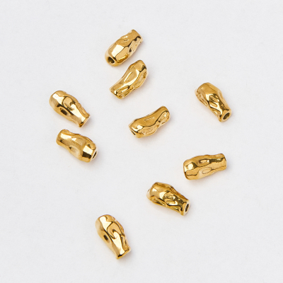 Koralik ze stali podłużny gnieciony 5x10mm PVD