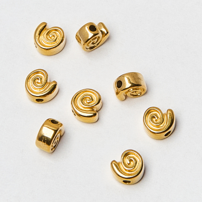 Koralik ze stali ślimak 7,5mm PVD