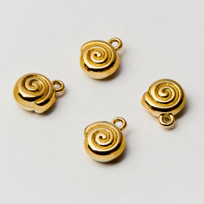 Zawieszka ze stali muszelka ślimaczka 12mm PVD