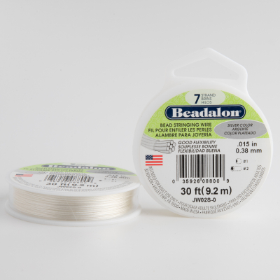 Linka stalowa siedmiostrunowa Beadalon srebrna 0,38mm