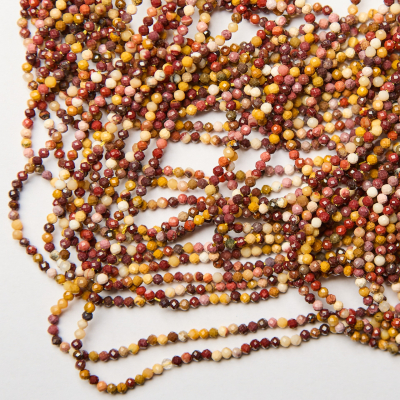 Jaspis mokait kulka fasetowana 2,5mm