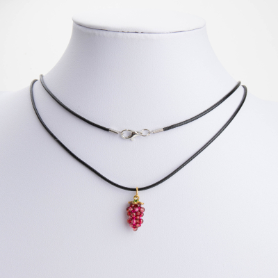 Naszyjnik z gronem z granatu 53cm