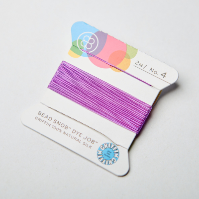 Nici jedwabne z igłą violet 0,6mm