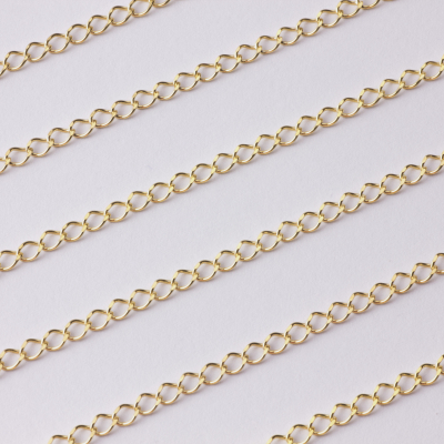 Srebrny łańcuszek rombo diamentowany AG925 pozłacany 3mm