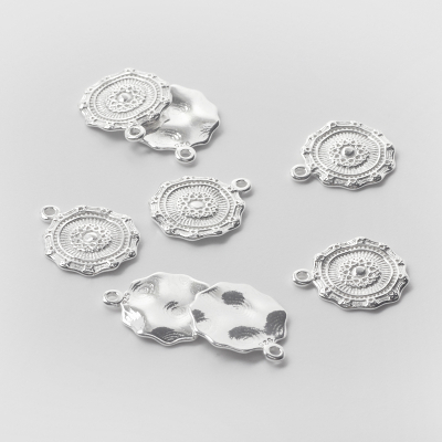 Srebrna zawieszka w stylu boho kółko AG925 16mm